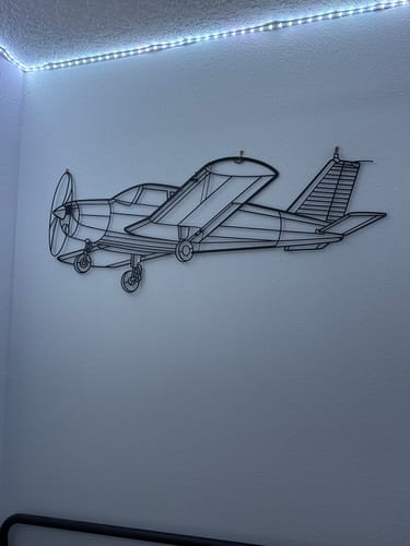 Customer photo review of P28A Cherokee 1972 Angle Metal Aircraft Wall Art - NCP0485