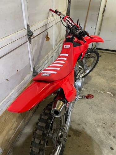 Customer photo review of Custom Seat Cover: 2008 Honda CRF230F
