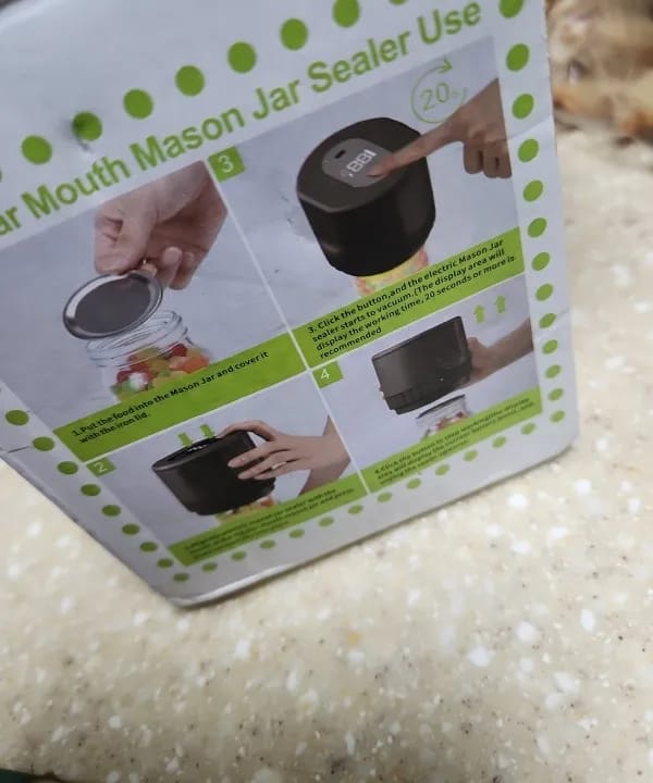Customer photo review of Mason Jar Vacuum Sealer Kit