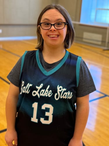 Customer photo review of Custom Teal White Pattern Tie Dye Sports Uniform Basketball Jersey