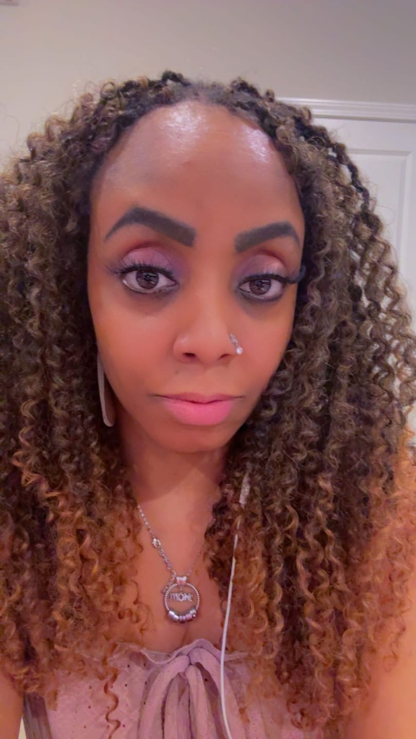 Customer photo review of Freetress Synthetic Crochet Braid Bohemian 20 in