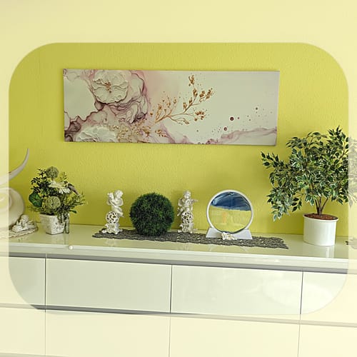 Customer photo review of Leinwandbild | Pastell Blüten Moderne Kunst | Panorama