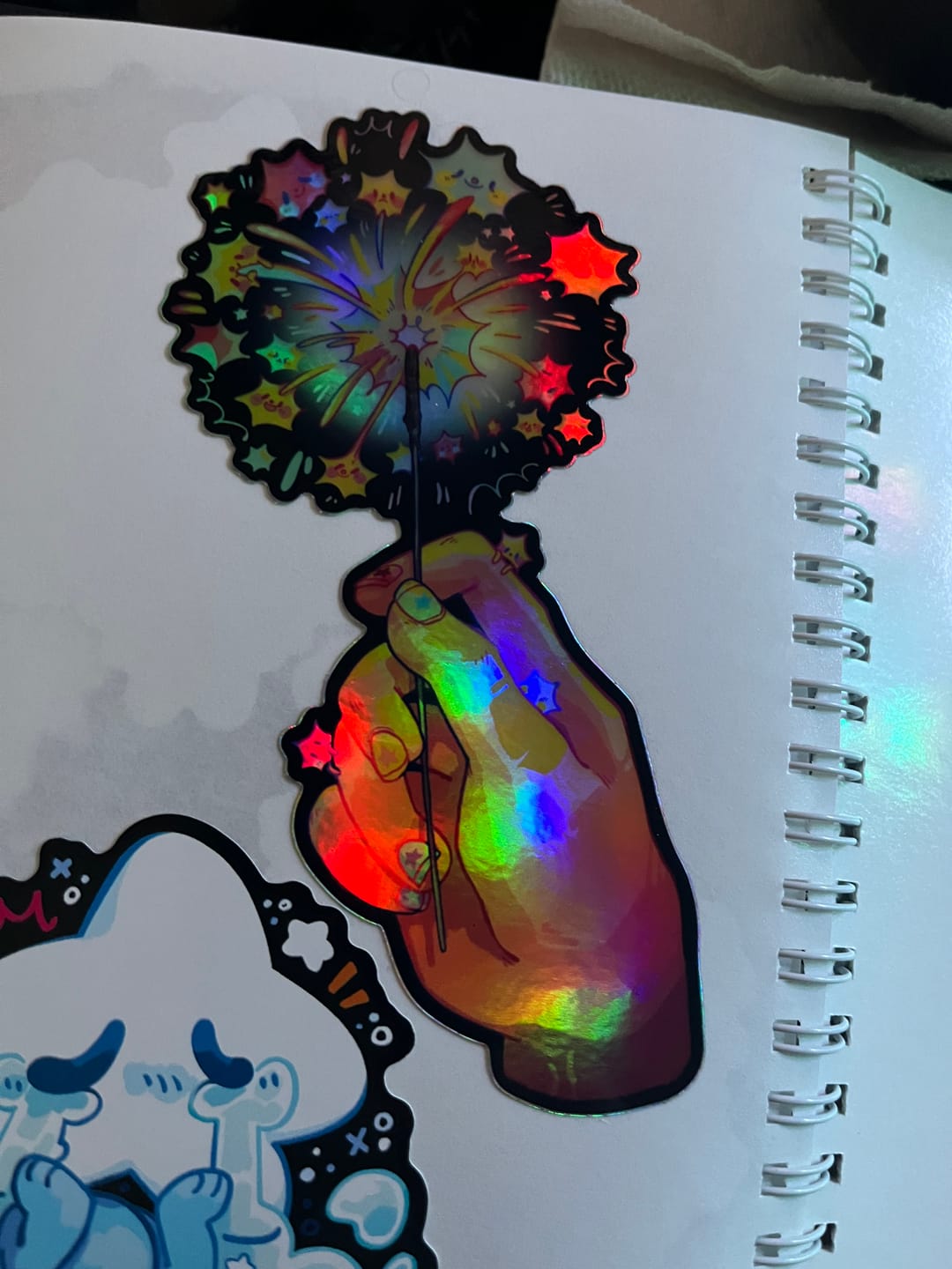 Customer photo review of Holographic Fireworks Star Babies Stickers
