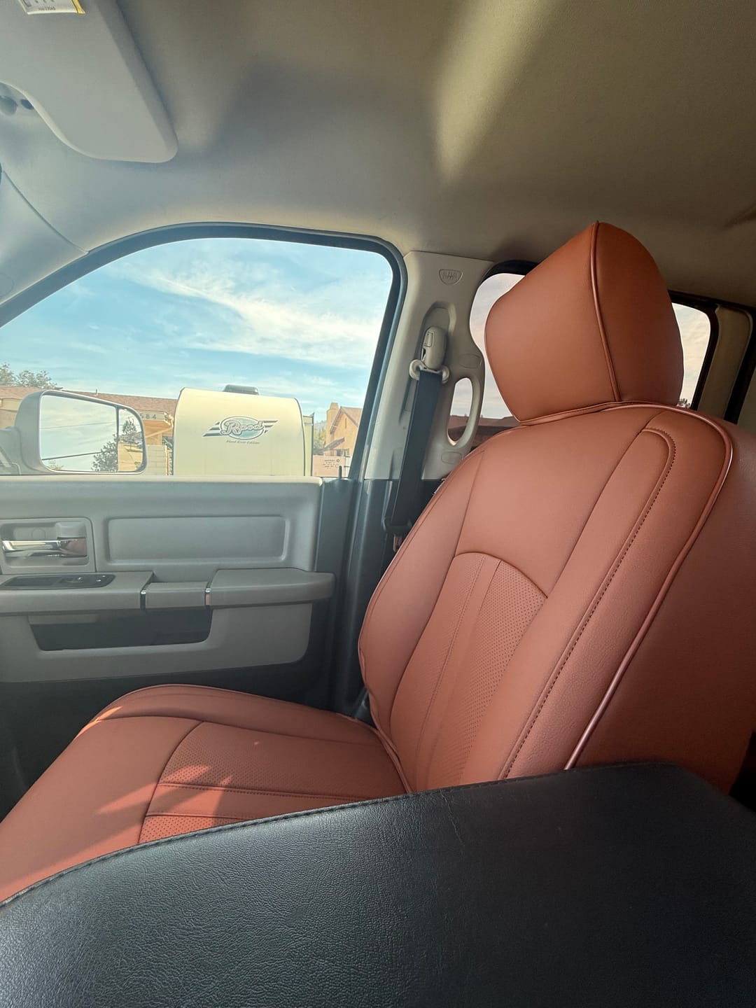 Customer photo review of 2009+ Dodge Ram Classic Custom Leather Seat Covers