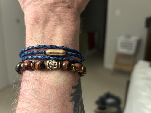 Customer photo review of Leather Single Wrap