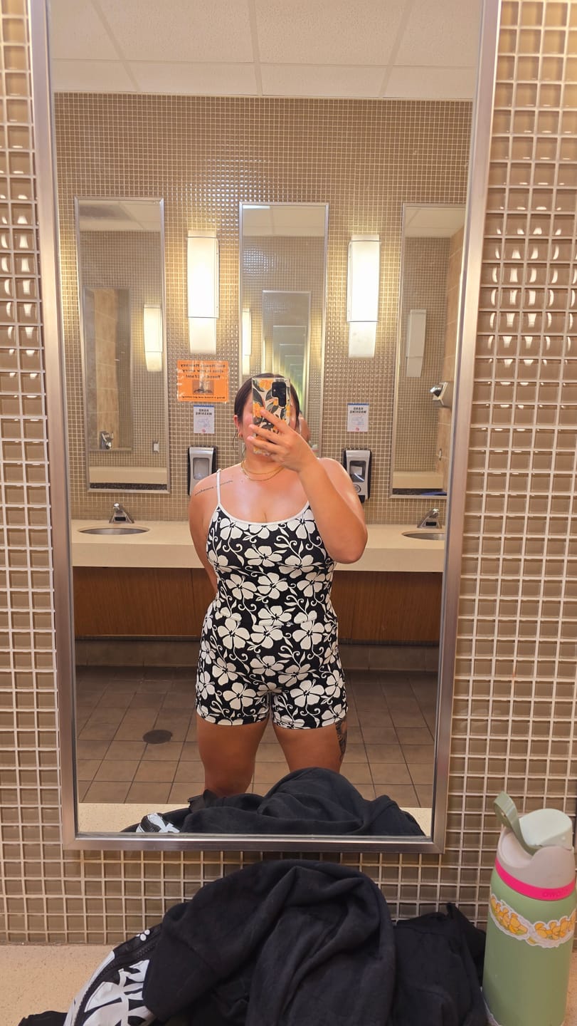 Customer photo review of 3" Active Romper - Pupukea Black