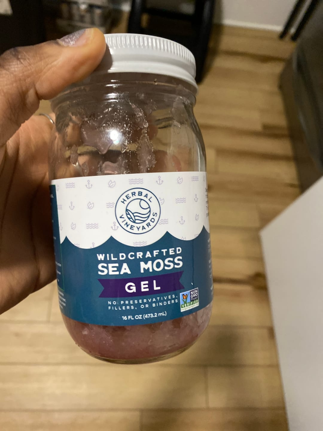 Customer photo review of EXCLUSIVE PURPLE SEA MOSS GEL