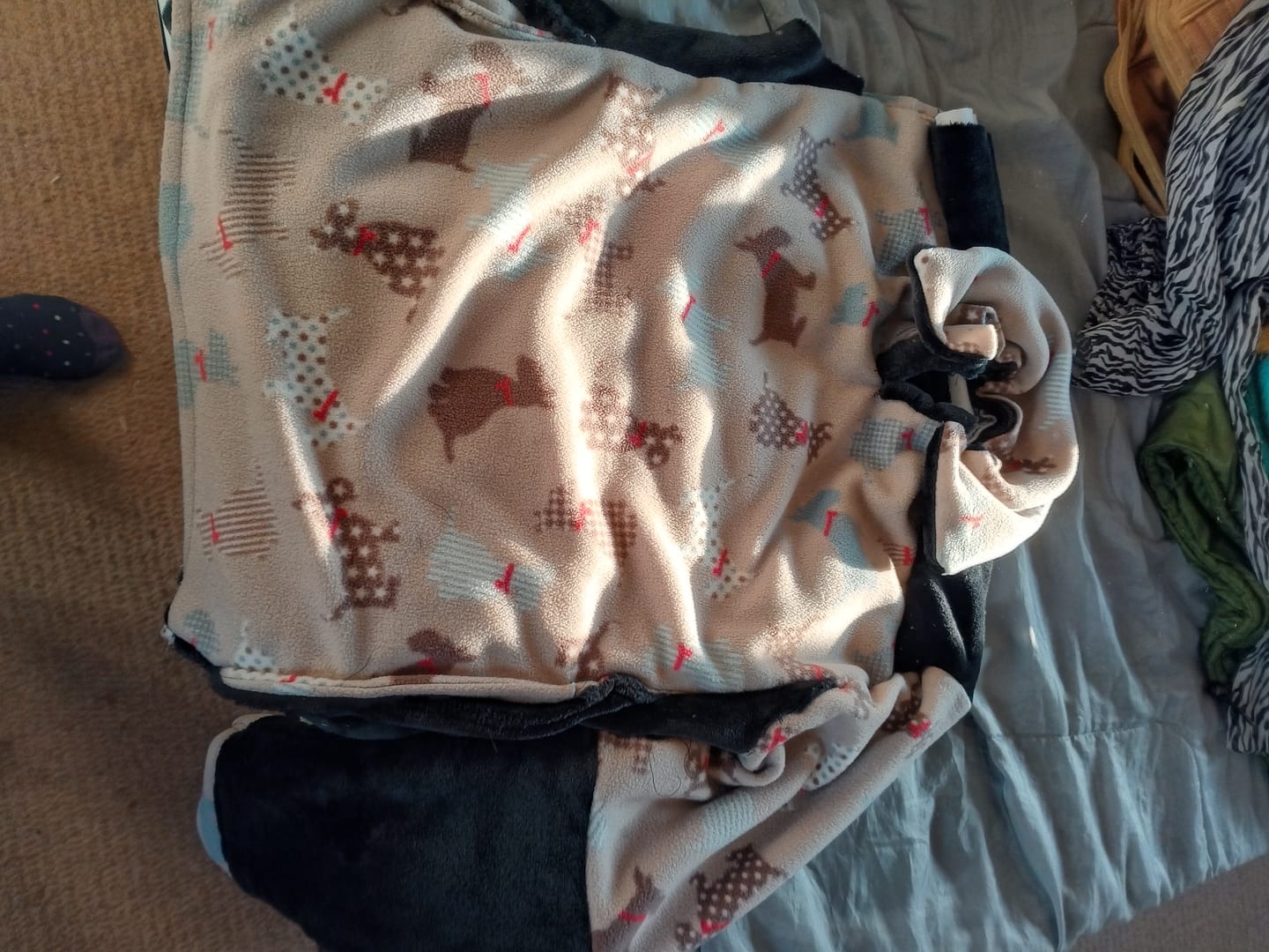 Customer photo review of Plain Cuddle Fleece Fabric