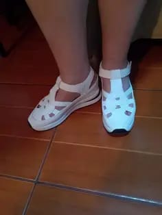 Customer photo review of Women’s Soft Adjustable Sandals – Hook & Loop, Comfort Fit for Wide & Narrow Feet