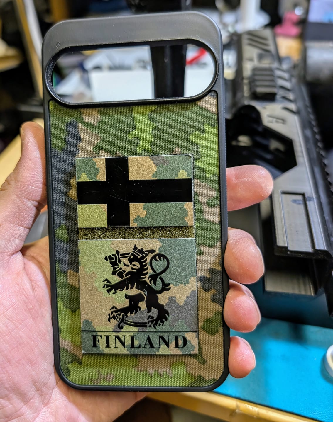 Customer photo review of M05 - Velcro Phone Cases
