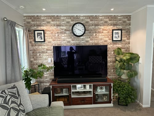 Customer photo review of Brick Wallpaper - Neutral