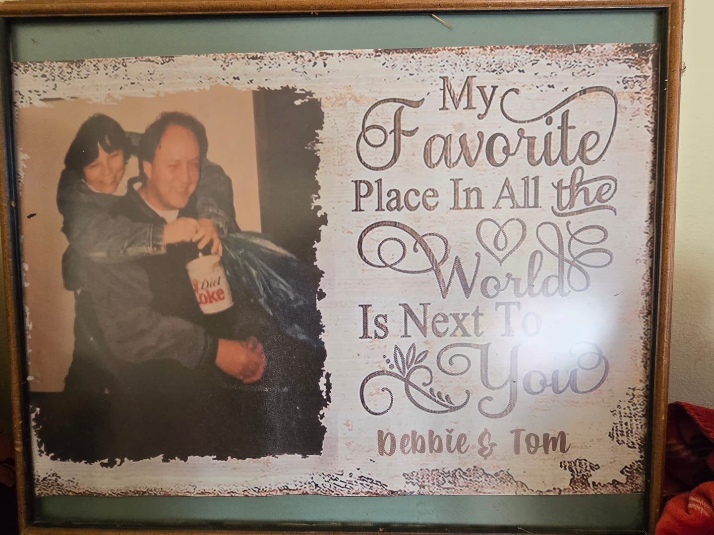Customer photo review of Next To You Is One Of My Favorite Places To Be - Upload Image - Personalized Horizontal Poster