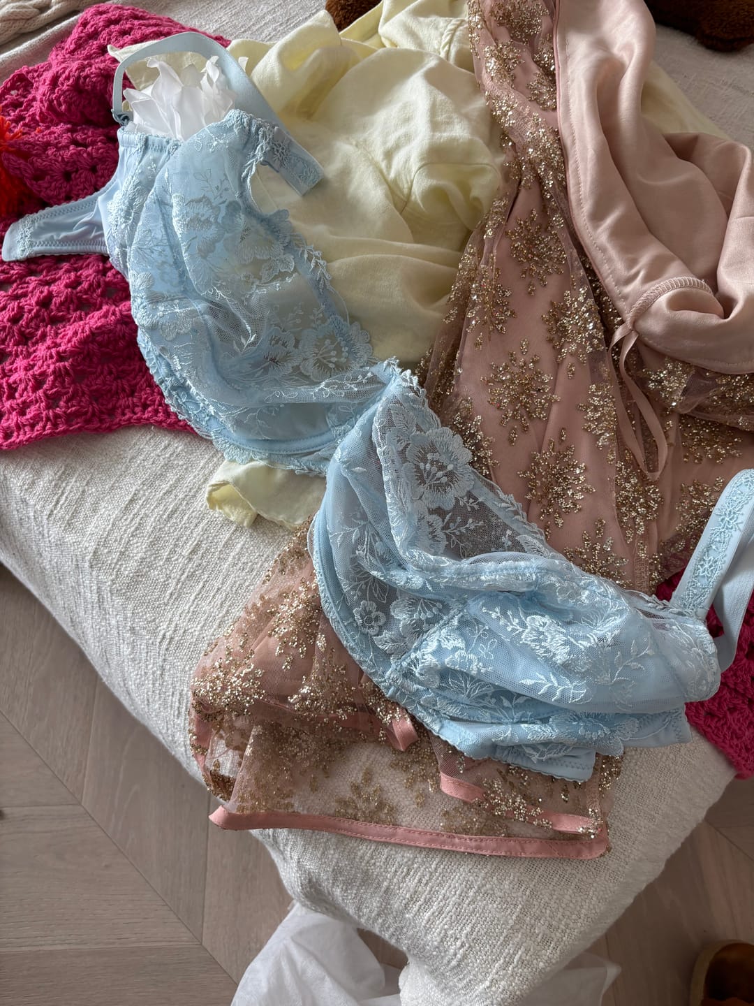 Customer photo review of EVIE BRA - SKY