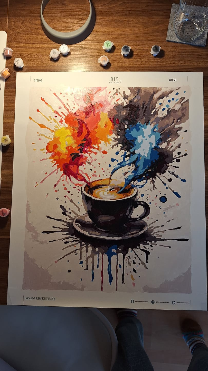 Customer photo review of Malen nach Zahlen - Kaffee | Color Splash