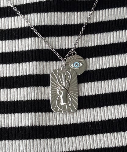 Customer photo review of Infinite Void Necklace