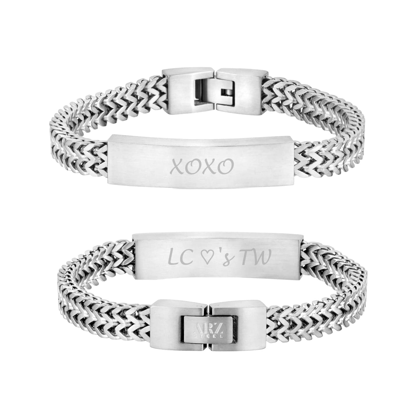 Customer photo review of Double Franco Link ID Bracelet