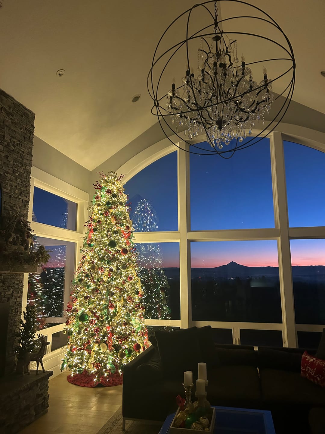 Customer photo review of MN Iron Orb Crystal Chandelier
