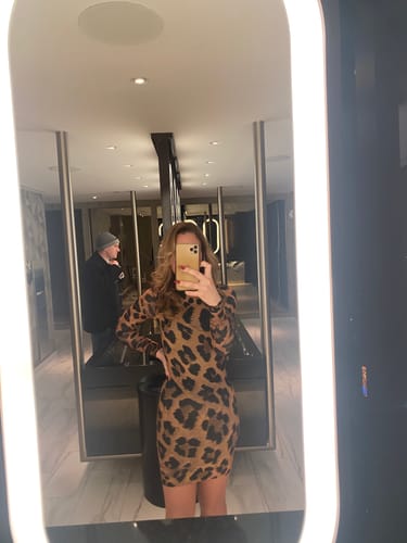 Customer photo review of Naked Animal Print Mini Dress