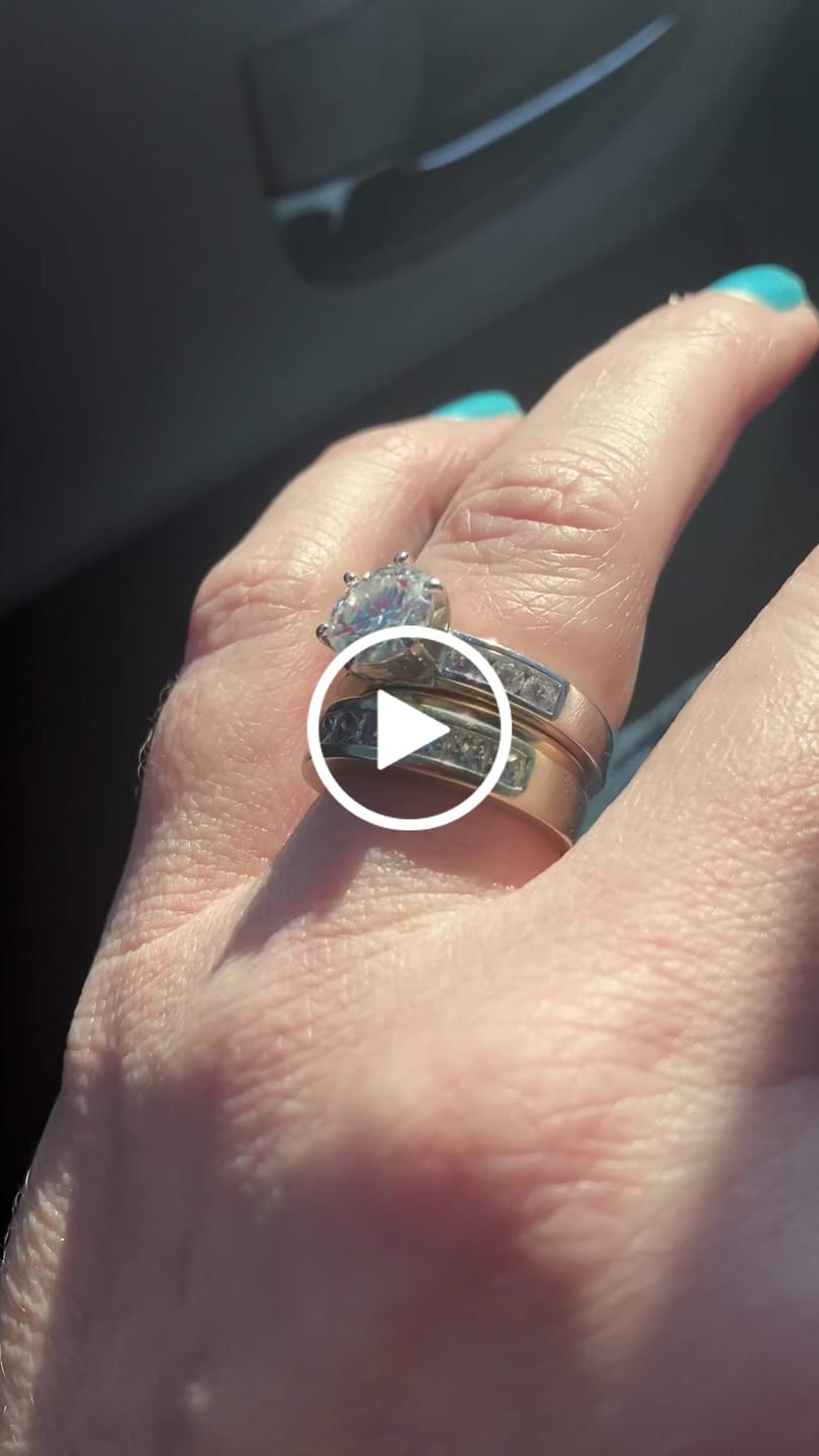 Customer video review of Round Cut Moissanite Channel Set Engagement Ring