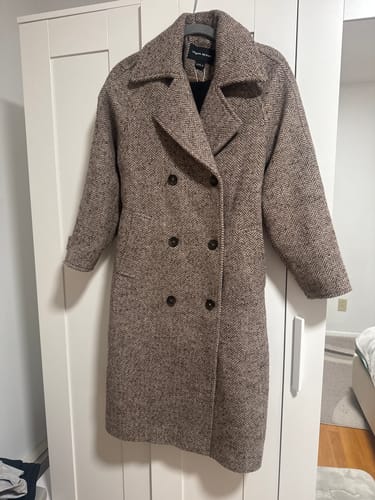Customer photo review of Notched Collar Double Breasted Coats