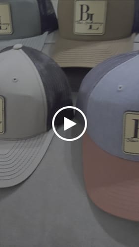Customer video review of Custom Leather Patch Hats Richardson 112 Laser Engraved