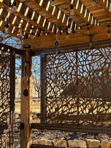 Customer photo review of Dichroic Spinner Suncatcher with Infused Cremains