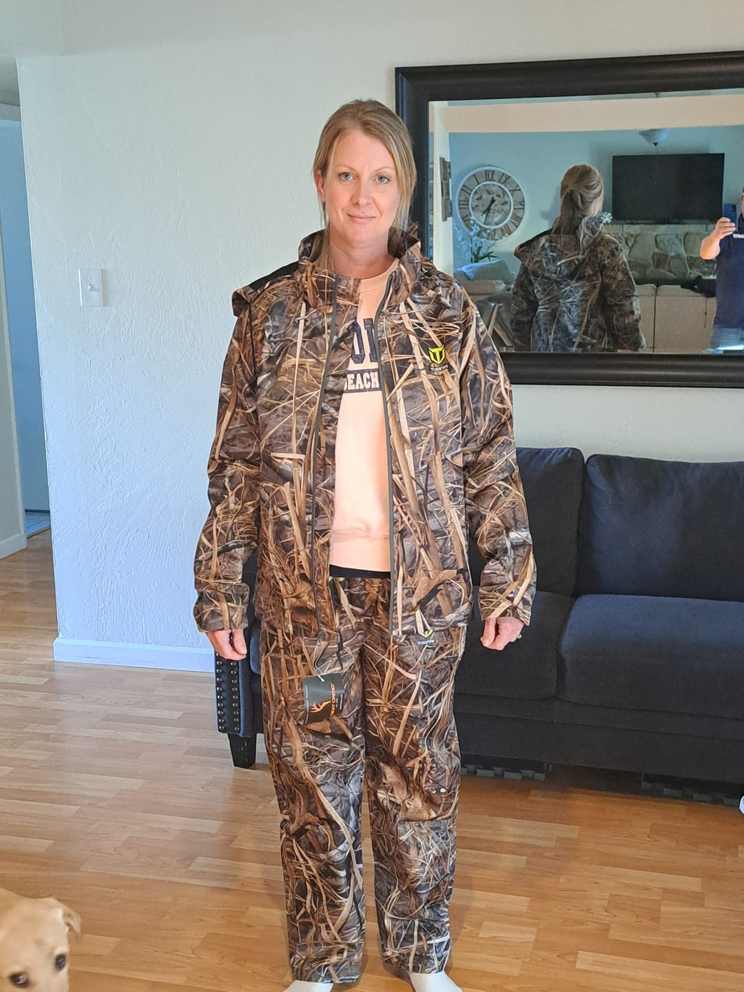 Customer photo review of TideWe Rain Suit, Waterproof Breathable Lightweight Rain Coat & Pant