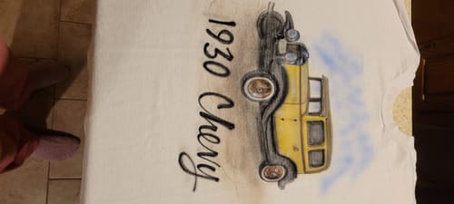 T-shirt quilt with classic cars, automobiles themes by Benilde from NJ