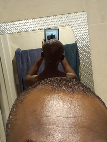 Customer photo review of Rosemary Hair Growth Shampoo