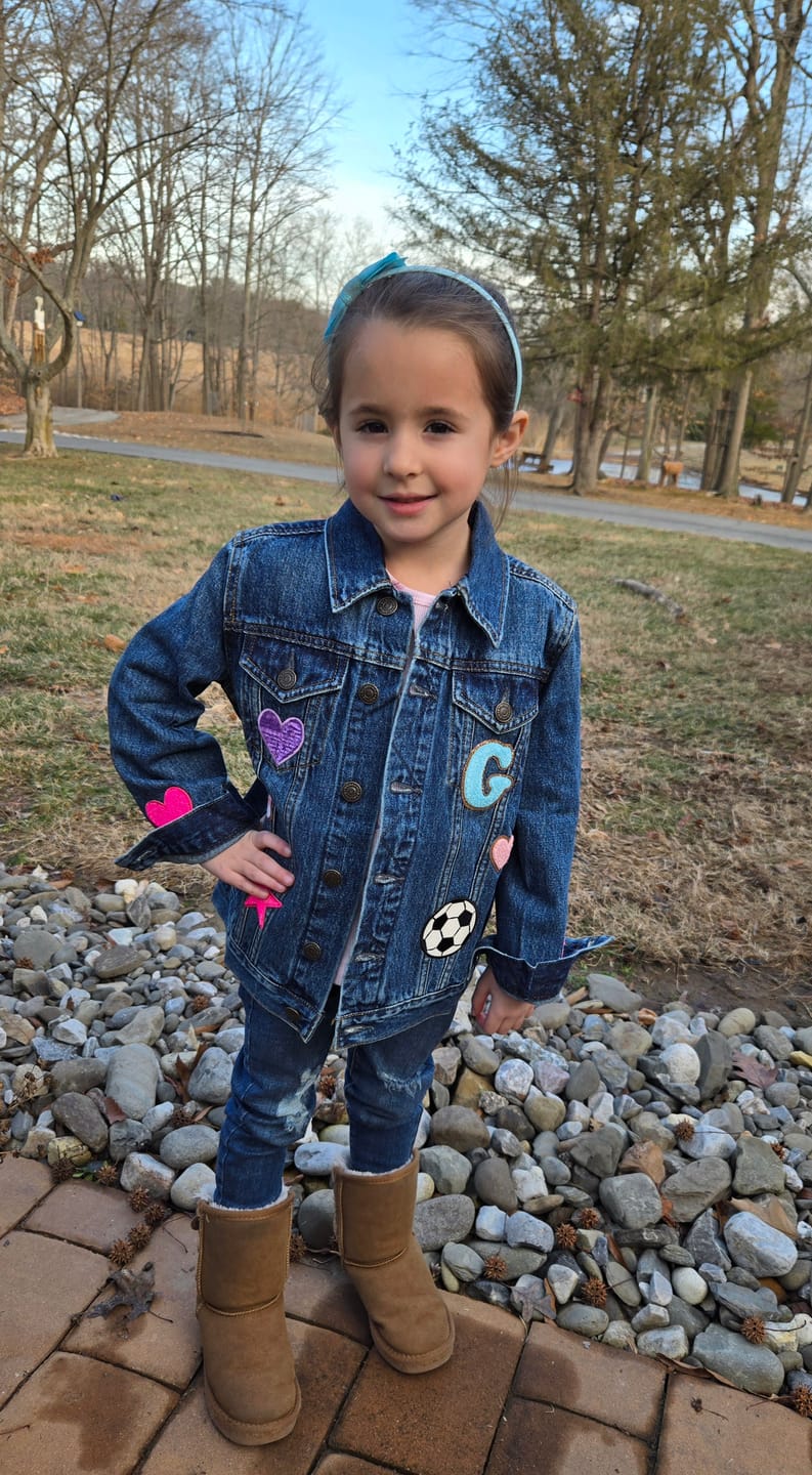 Customer photo review of Design Your Own Patched Denim Jacket