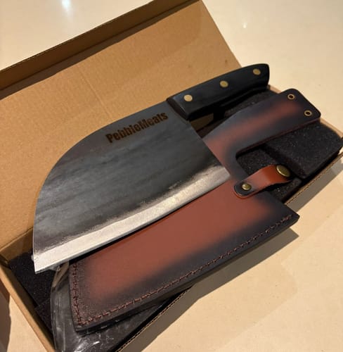 Customer photo review of BraaiPlank™ Hammer Forged Butcher Knife