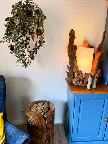 Customer photo review of Tisch Wurzellampe BION Höhe 70 cm | Lampenschirm: Natur