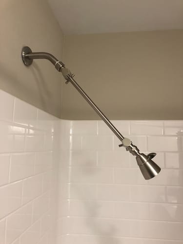 Customer photo review of 2 Inch Shower Head with Adjustable Shower Arm