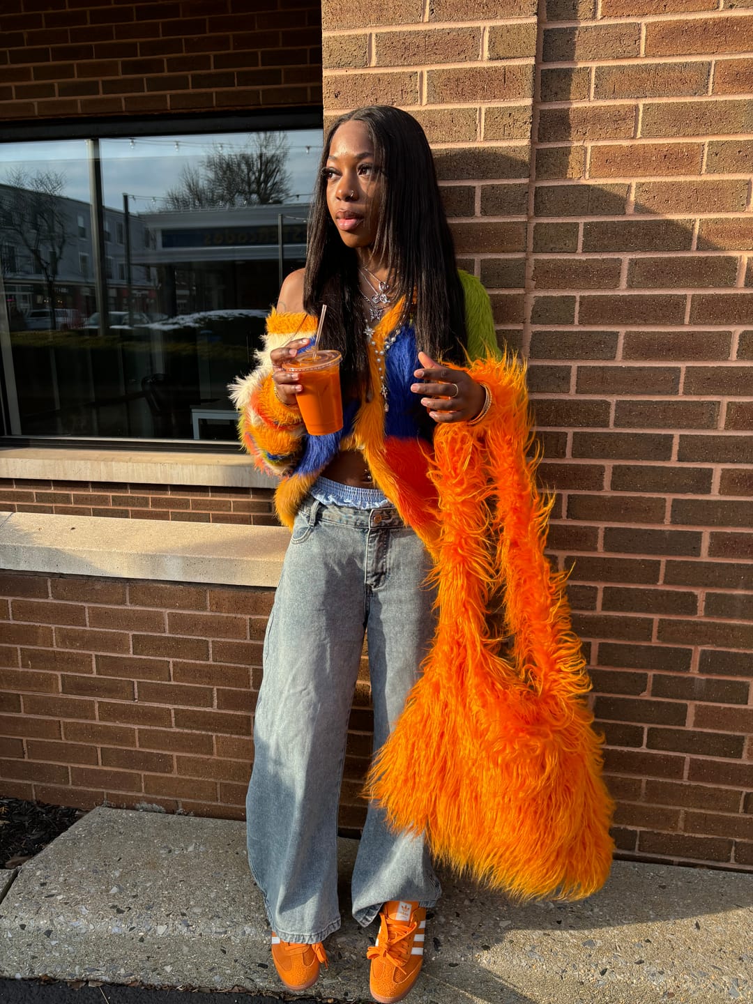 Customer photo review of Aelfric Eden Double Waist Baggy Jeans