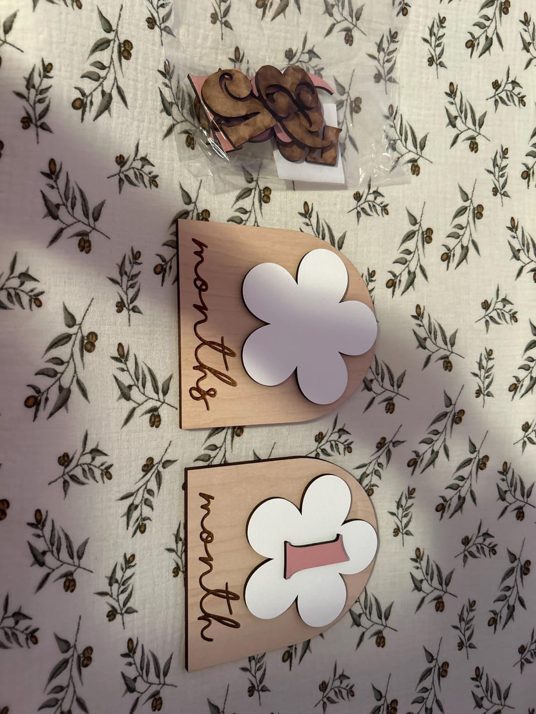 Customer photo review of Monthly Milestone - Boho Flower