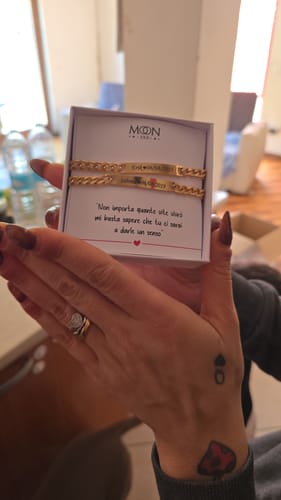 Customer photo review of Bracciali per Coppia Personalizzati con Incisione ✦ Unione Eterna