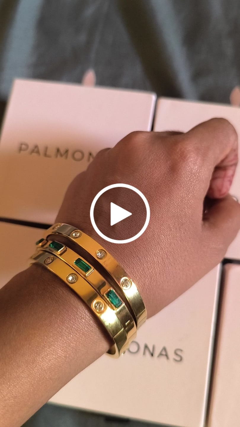 Customer video review of Enchanting Stone Bangle Bracelet