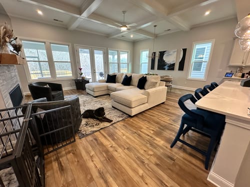 Customer photo review of Navy Velvet Pillow Cover