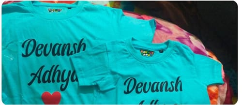 Customer photo review of Custom Couple T-Shirt