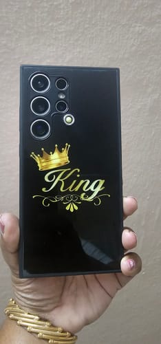 Customer photo review of Cute King With Crown Glass Case for Samsung
