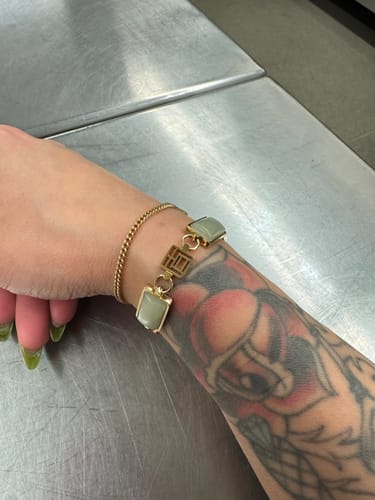 Customer photo review of Jade Link Bracelet
