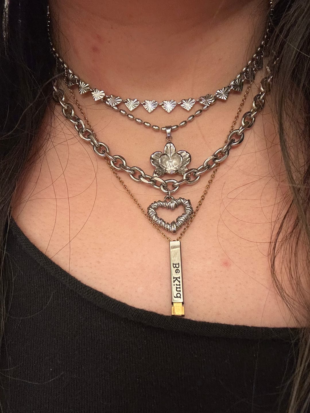 Customer photo review of Orchid Flower Necklace