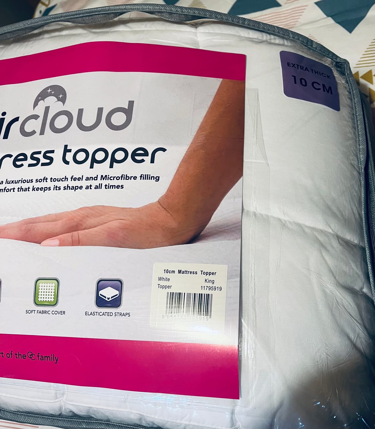 Customer photo review of 10cm Microfiber Mattress Topper