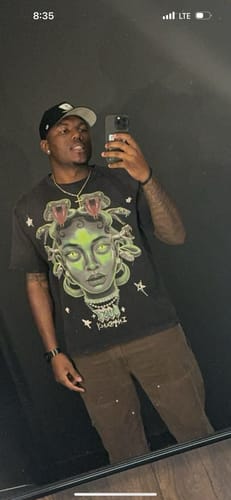 Customer photo review of Lost Intricacy Medusa Tee Black