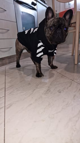 Customer photo review of Felpa "woof" Nera Personalizzabile con nome