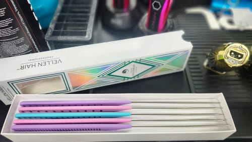 Customer photo review of Ultimate Highlighting Comb Set 2.0 - 5 Sizes - Purple/Pink