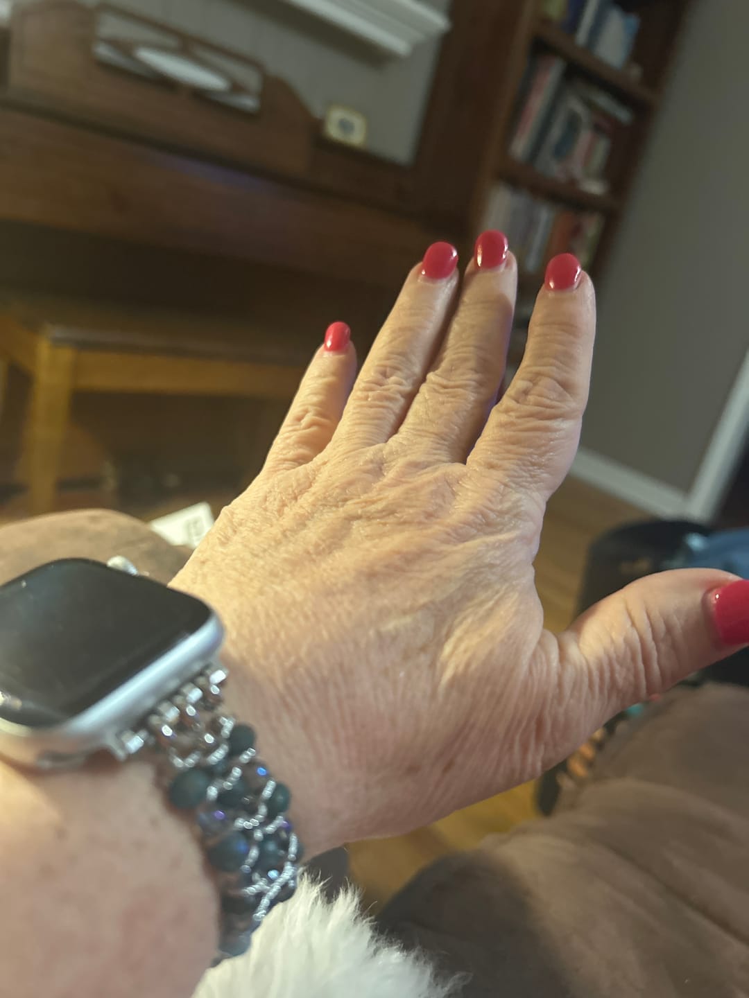Customer photo review of Apatite Azure Braided Apple Watch Strap