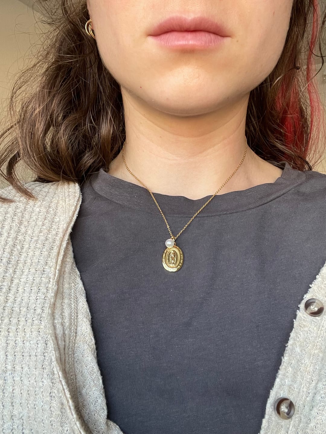 Customer photo review of Miraculous Medal Necklace