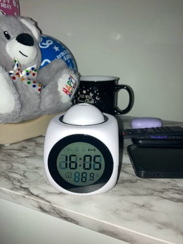 Customer photo review of Projection Alarm Clock