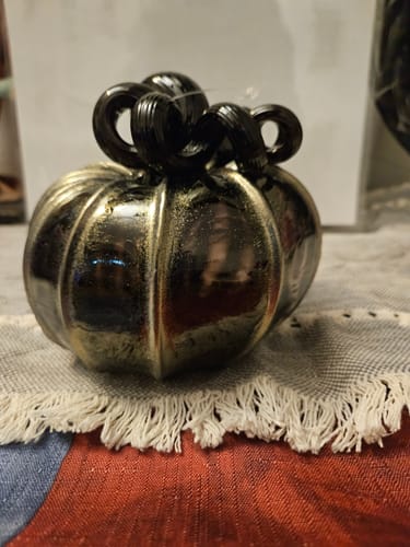 Customer photo review of $39 Mystery Glass Pumpkin